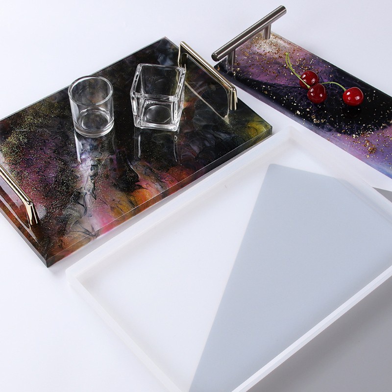 Khuôn Silicone Làm Khay Nhựa Resin Epoxy Diy