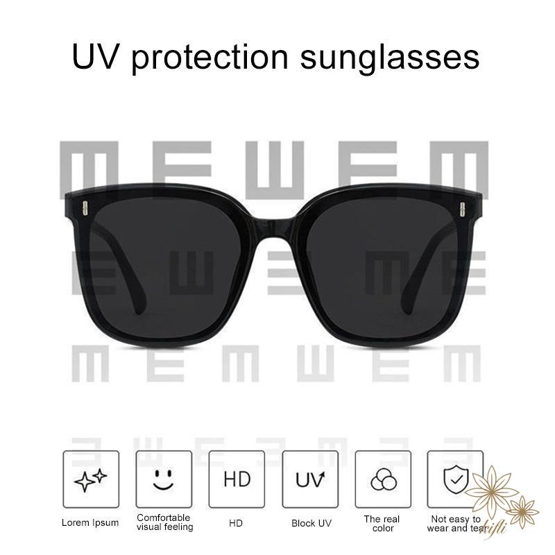 【kifli】Thời Trang Hàn Quốc Gọng Vuông Quá Khổ Kính Mát Nữ Bóng UV400