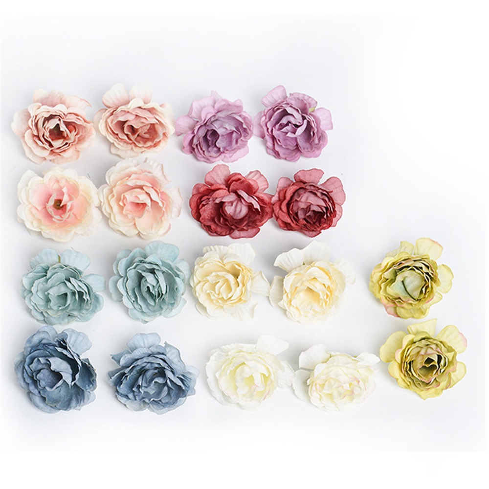 Set 10 Hoa Mẫu Đơn Giả 5cm Nhiều Màu Sắc Dùng Trang Trí Tiệc Cưới / Sinh Nhật Diy