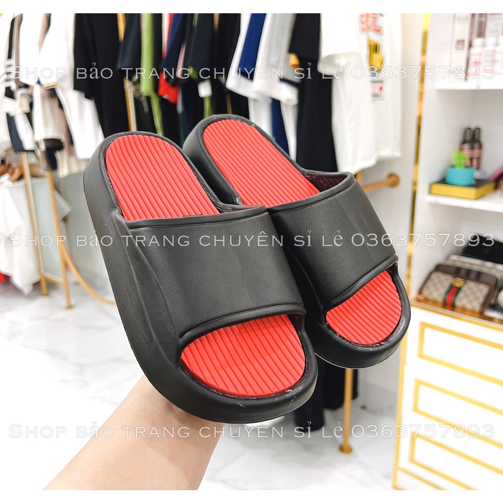 Dép Quai Ngang Đế Cao Nữ , Dép Bánh Mì Nam Nữ Đế Cao Chất Liệu Chống Ngấm Nước Nhiều Màu Đủ Size