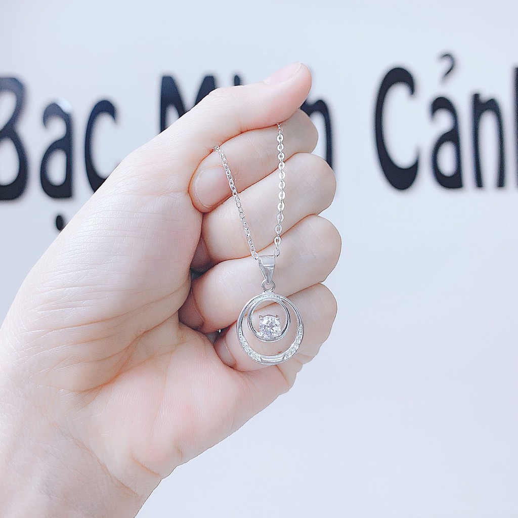 Dây Chuyền Bạc Vòng Tròn Tình Yêu Bạc 925 - Minh Canh Jewelry
