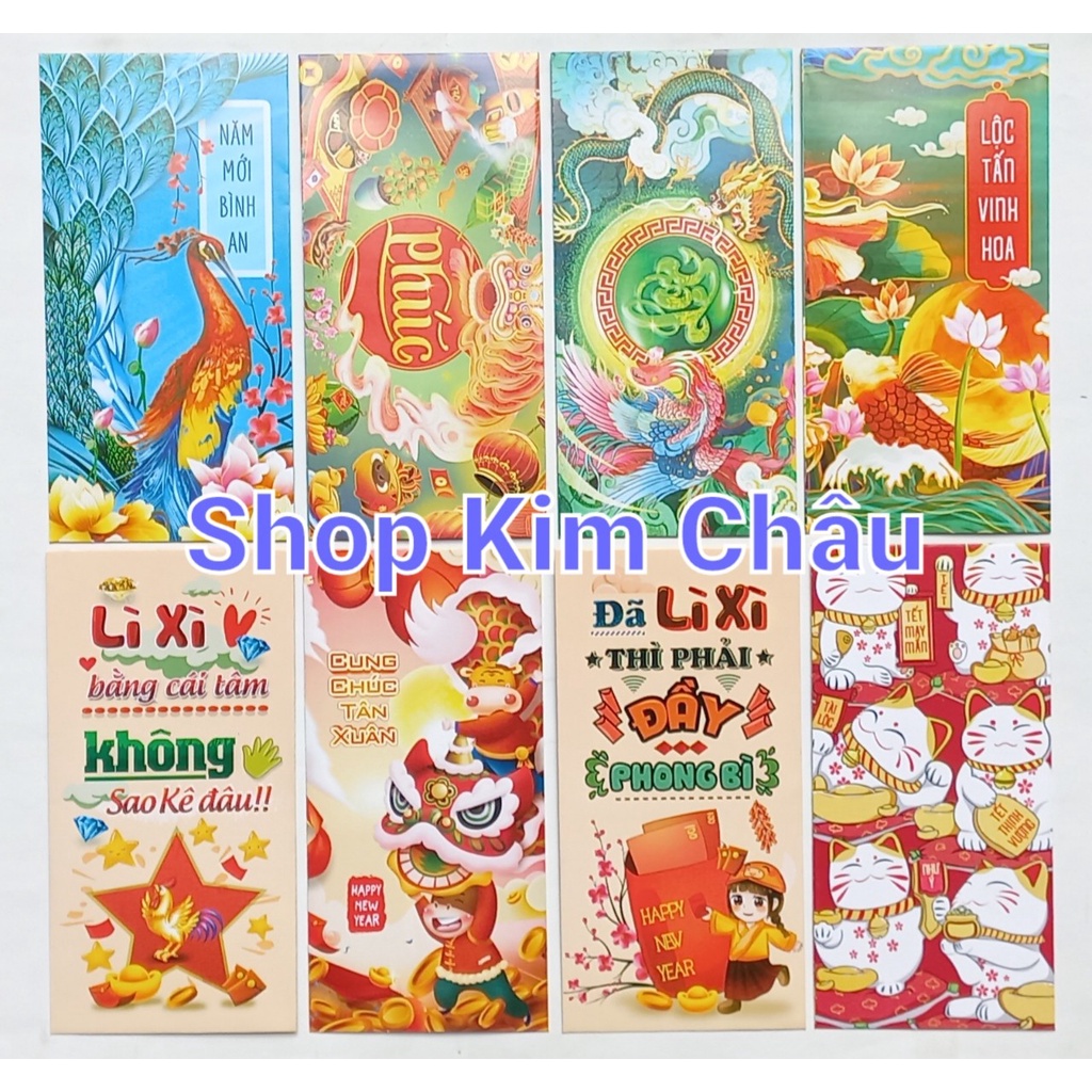 COMBO 100 Bao Lì Xì Trend 2023 nhiều mẫu Hàng Có Sẵn Phong Bao Lì Xì Cao Cấp