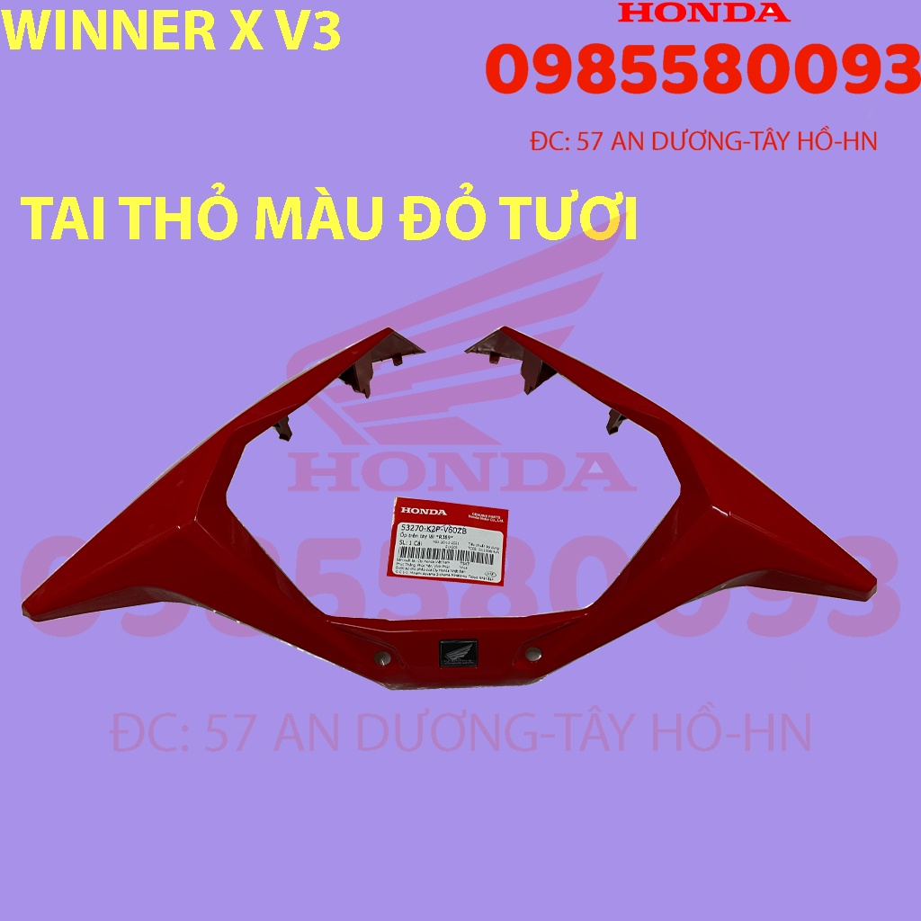 DÀN ÁO, BỘ ĐẦU ĐÈN WINNER X V3 2022 MÀU ĐỎ TƯƠI