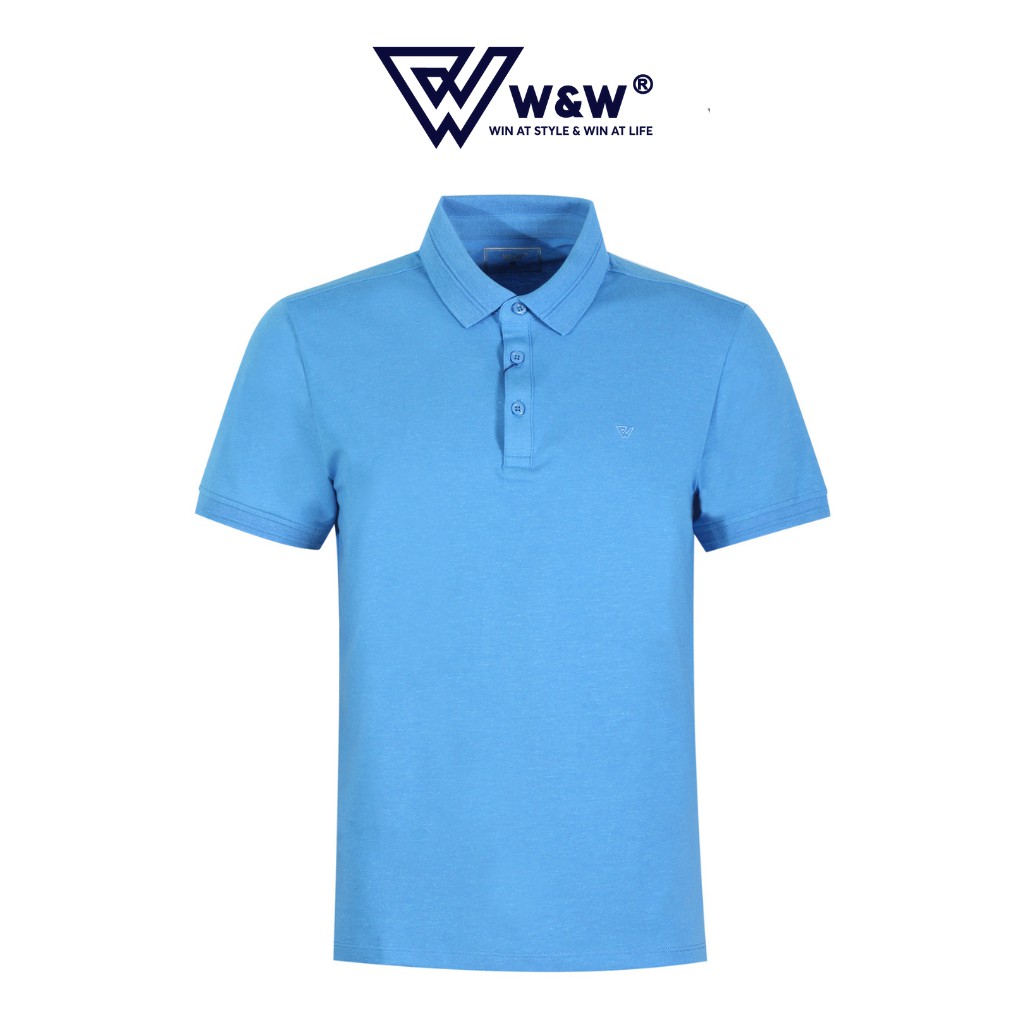 Áo Thun Nam Polo W&amp;W Dáng Slim Fit - Ngắn Tay Màu Trơn Chất Liệu Thoáng Mát, Thấm Hút Tốt WPO58S