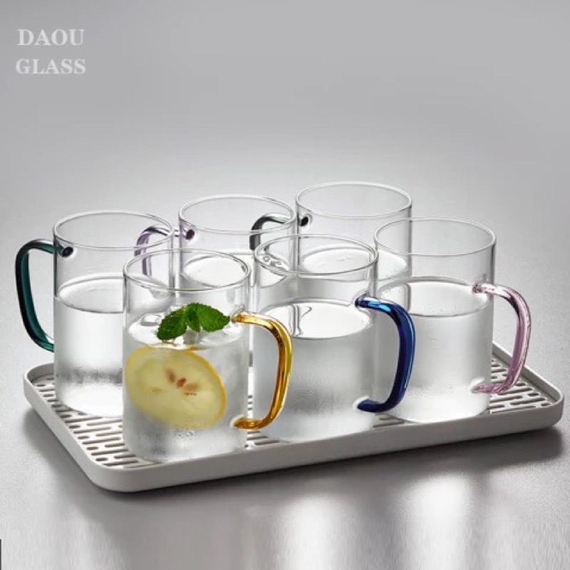 Set 6 cốc quai 6 màu 300ml (C17)