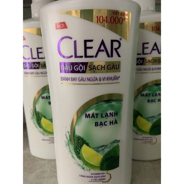 Dầu gội Clear mát lạnh bạc hà 880g