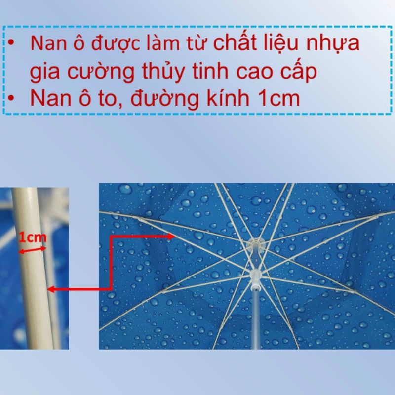 Ô Câu Cá 2m, Ô Hái Chè, Ô Làm Đồng Hàng Loại 1 Size 2m