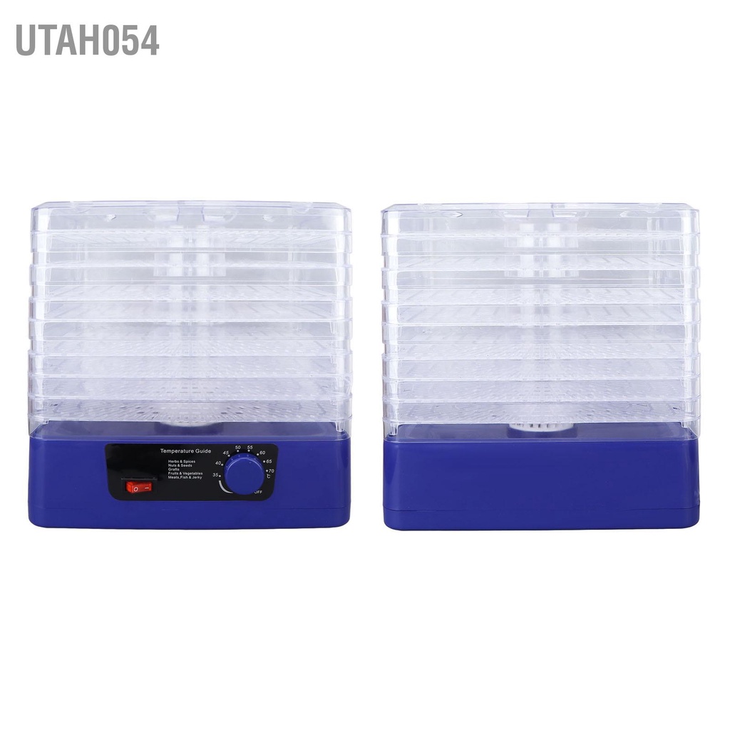 [Hàng Sẵn] Máy sấy hoa quả - Máy sấy thực phẩm tuần hoàn nhiệt cao 8 khay cho nhà bếp 350W【Utah054】