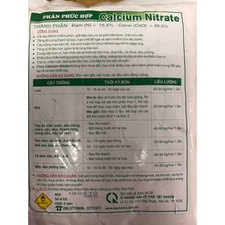 [Chính hãng] Phân bón Canxi nitrat Ca(NO3)2 - nhập khẩu isarel 100%