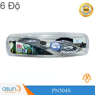Kính bơi cận 6 độ chính hãng phoenix hàn quốc p504 6diop màu đen p504d6