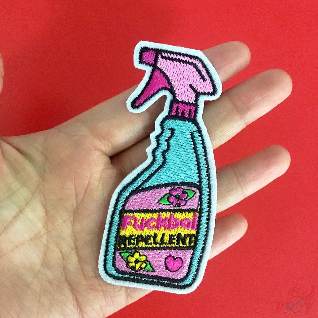 Miếng vá thêu trang trí quần áo hình bình xịt DIY