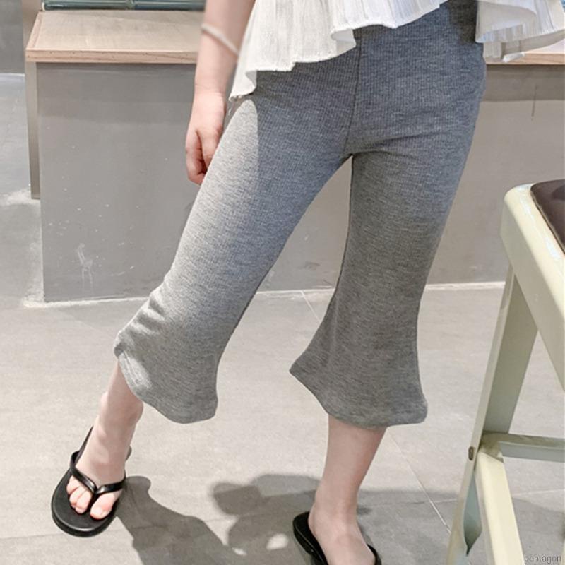 Quần Legging Mỏng Ống Loe Thời Trang Mùa Hè Hàn Quốc Cho Bé Gái 1-6 Tuổi