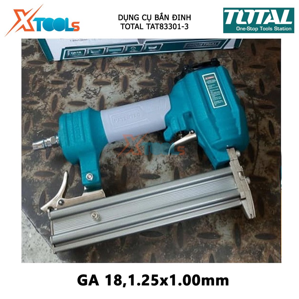 Súng bắn đinh dùng hơi TOTAL  TAT83301-3 dụng cụ bắn đinh 10-30mm, Ga18,1.25x1.00mm, 0,4-0,7Mpa (60-100Psi) [XTOOLs]