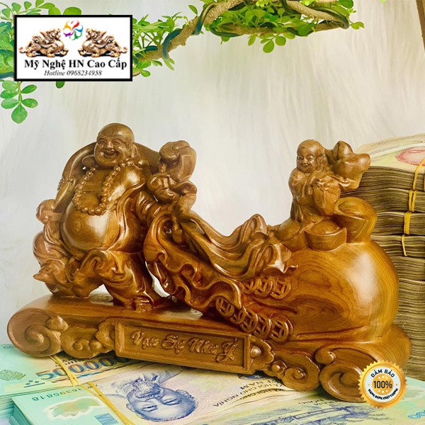 Di lặc kéo bao tiền vạn sự như ý, trang trí ô tô và bàn làm việc.KT 20 x15x5 cm | BigBuy360 - bigbuy360.vn