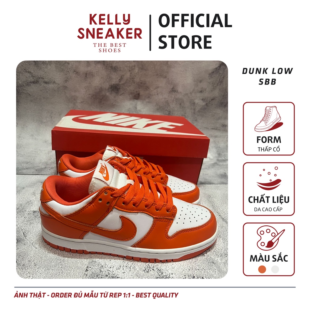 Giày Thể Thao Sneaker Dunk Low SBB Cam - Bản Cao Cấp (Ảmh Thật - Hàng Sẵn)