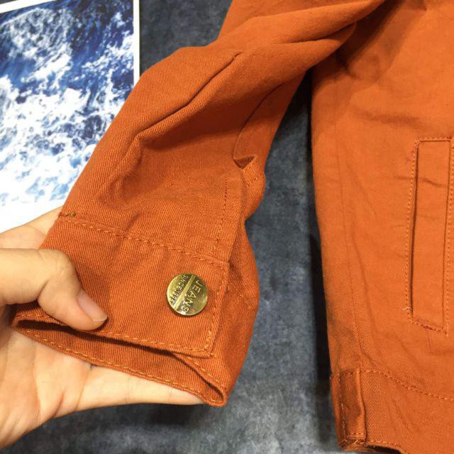 ÁO KHOÁC KAKI MÀU CAM FOME RỘNG NAM VÀ NỮ MẶC  RẤT CHẤT. NF8