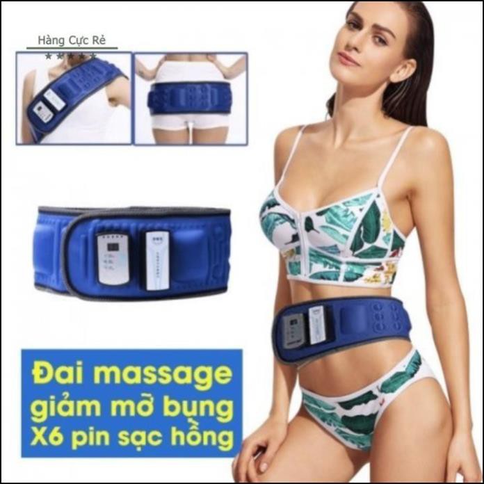 Đai massage giảm mỡ bụng HCR-X6, loại không dây dùng pin sạc - phiên bản mới 2020