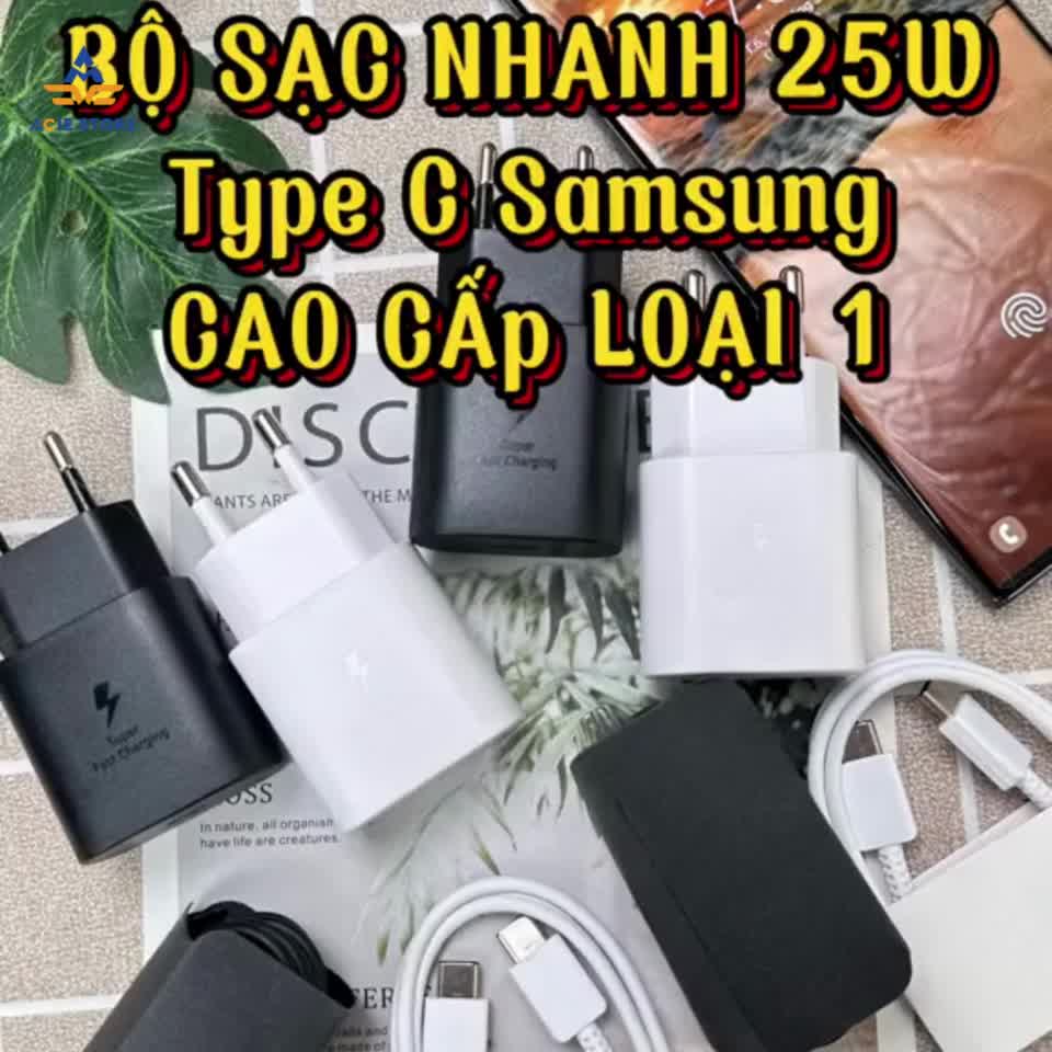 [Mã ICBFRI25 giảm 25K đơn 149K] Bộ Củ Dây Cáp Sạc Nhanh SS 25W Type C Chính Hãng Bảo Hành 1 Năm ACIE STORE | BigBuy360 - bigbuy360.vn