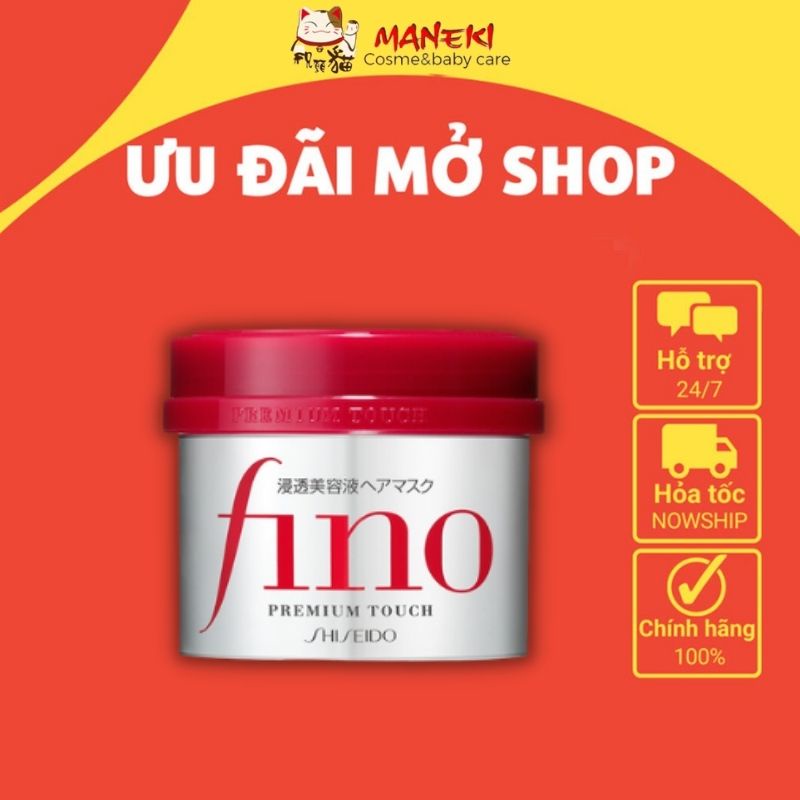 Kem ủ Fino Shiseido Premium Touch 230g tóc suôn mượt hàng Nhật nội địa Maneki