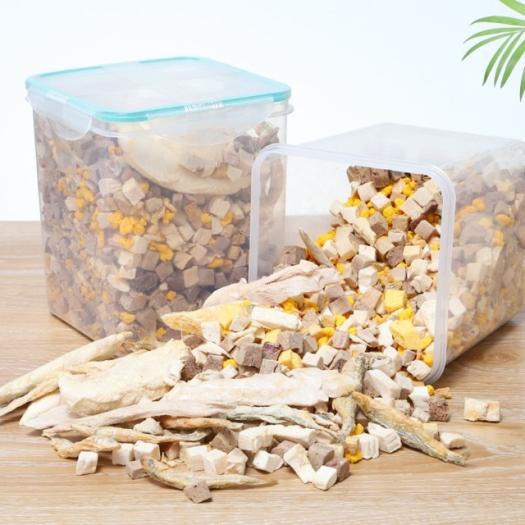 Thức Ăn Sấy Khô Hàng Loại 1 - Hỗn hợp 11 loại thịt cá dinh dưỡng (Gà, Vịt, Bò, Cá, Tôm, Chim cút, Trứng) Sấy Đông Khô