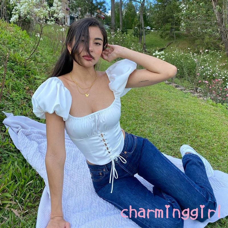 Áo Nữ Tay Dài Phối Ren Thời Trang Quyến Rũ