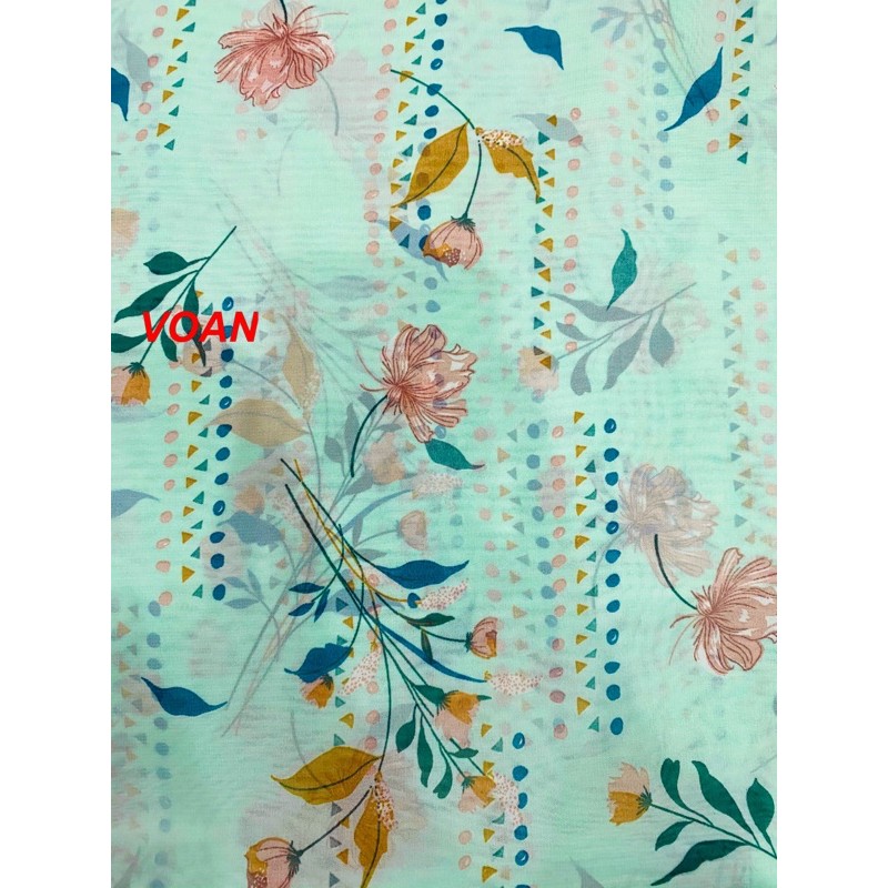 VẢI VOAN  HOA NHÍ - DÒNG VẢI THÔNG DỤNG - 1 MÉT X 1M5
