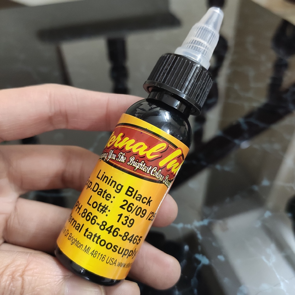 Mực tập xăm Eternals Lining Black 30ml / 1oz