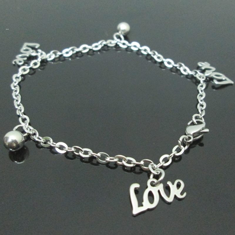 Lắc chân inox Love LC29 không đen không rỉ không phai màu vĩnh viễn, lắc nhẹ nhàng xinh yêu