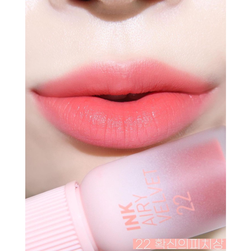 Son Ink Airy 22 Center Peach Hồng Cam Lì Peripera Ink Airy Velvet Lip Tint Mới Nhất 4g