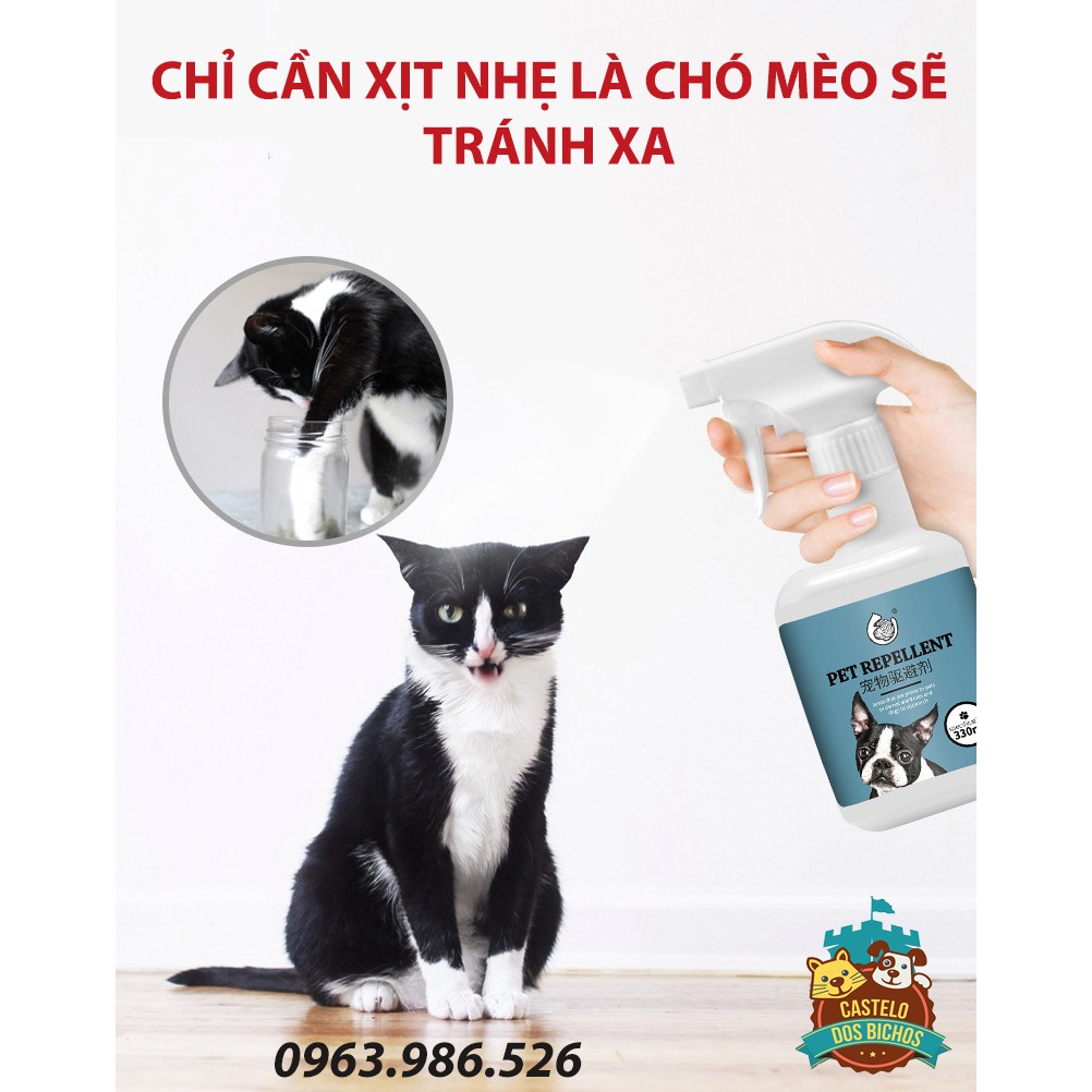 Xịt Xua Đuổi Chó Mèo - Xịt Không Cho Chó Mèo Nghịch Đồ Chính Hãng