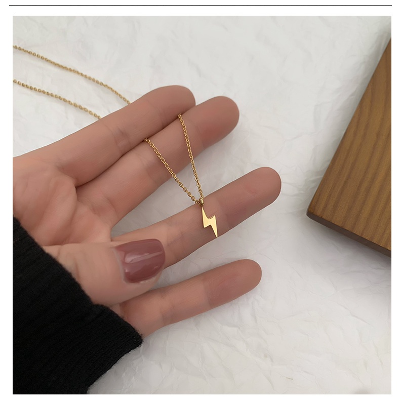 Dây Chuyền Mặt Hình Tia Chớp Mini 19604 Mạ Vàng Sang Trọng