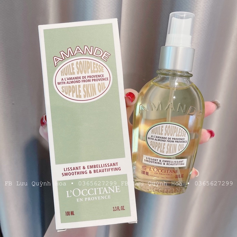 Tinh dầu L'Occitane Amande Supple Skin Oil hỗ trợ mờ rạn săn chắc da