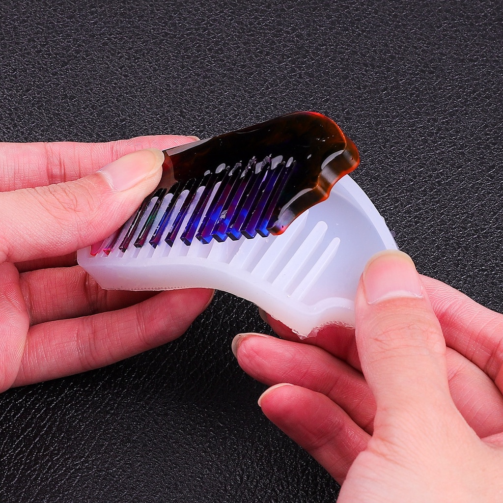 1 Khuôn Silicone Làm Lược Epoxy Resin Epoxy UV DIY Đa Ứng Dụng