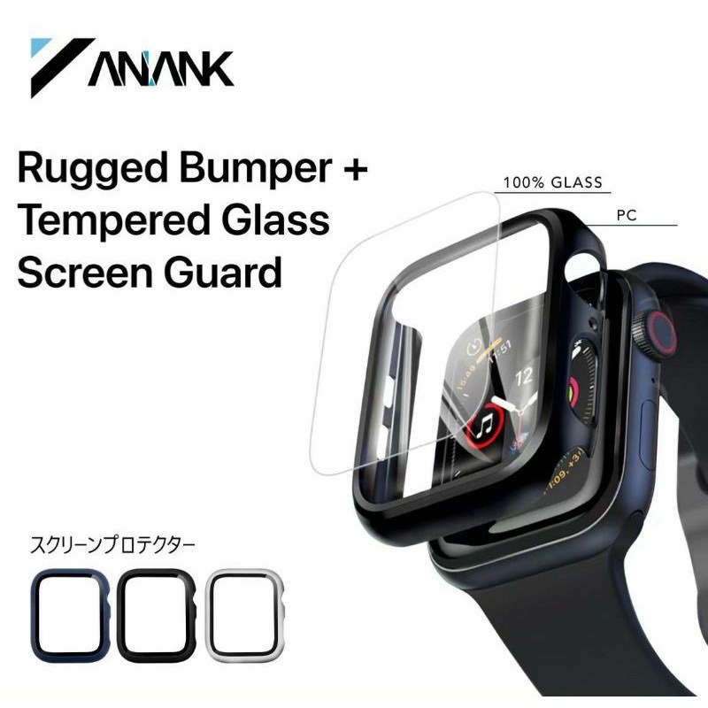 Ốp ANANK kèm kính cường lực xịn cho iWatch Series 2/3/4/5/6/7SE cảm ứng mượt - dễ tháo lắp