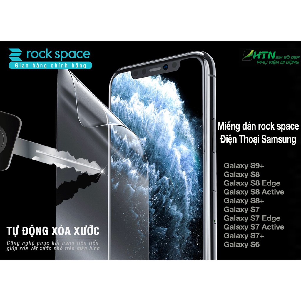 Miếng dán PPF Rock Space samsung S9 S8 S7 S6 + Plus Active trong suốt chống vân tay va đập và bảo vệ mắt [chính hãng]