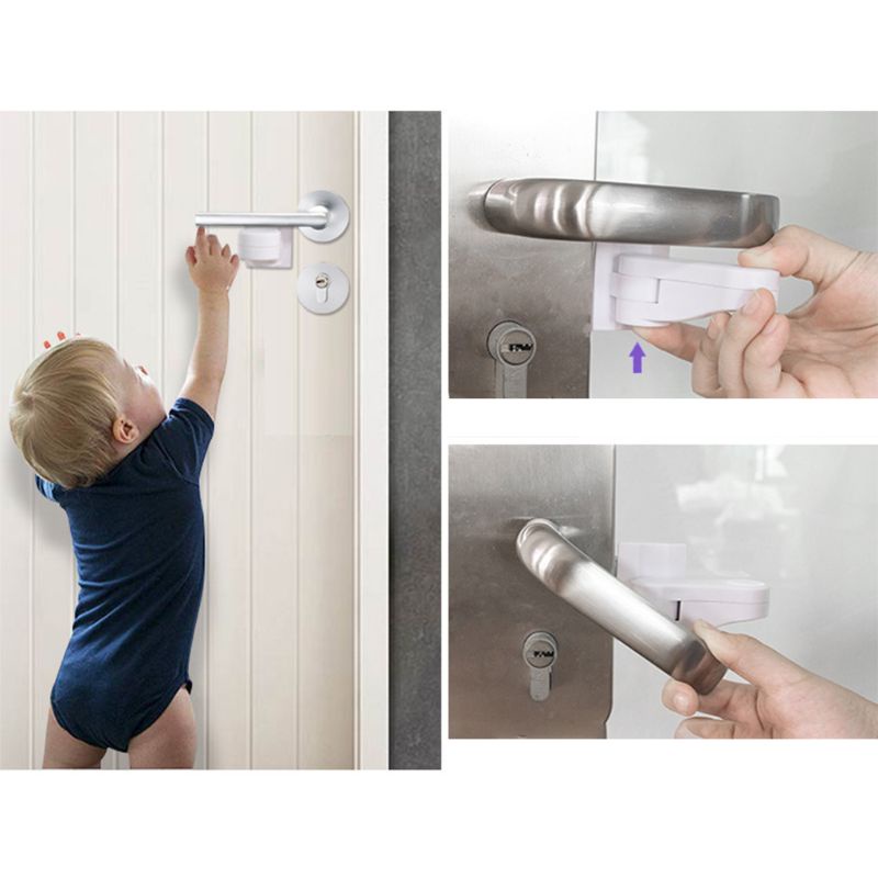 Khóa Tay Nắm Cửa Trượt Chống Trộm An Toàn Dành Cho Trẻ