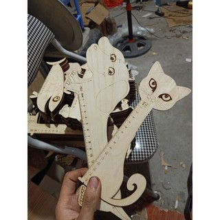 Thước kẻ gỗ cute hình các con vật dễ thương