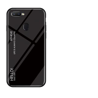 Tempered Glass Case For OPPO F9 Luxury Gradient Back Cover