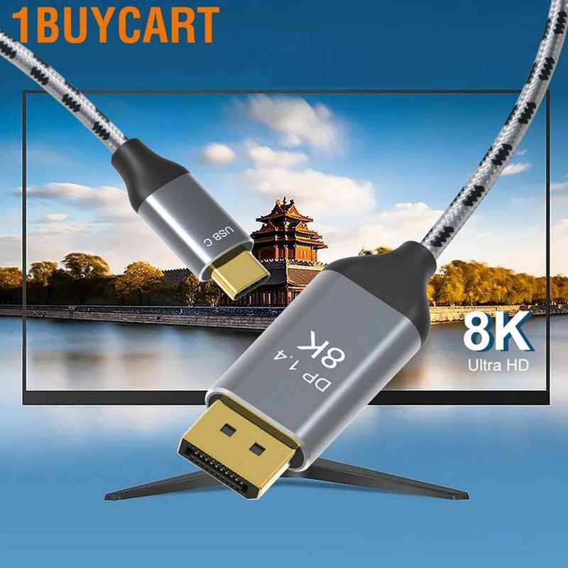 Cáp Kết Nối Video Từ Cổng Type C Sang Dp 8k Displayport 1.4 2m T0404