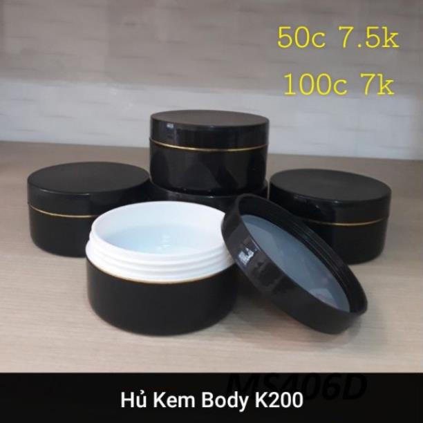 [Combo 5sp] Hủ Đựng Kem ❤ Hũ đựng kem body 100g, 150g,200g, 300g đen,trắng chiết mỹ phẩm , phụ kiện du lịch