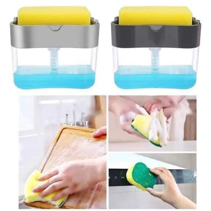 Hộp Đựng Nước Rửa Bát Đa Năng (tặng Kèm Bông Rửa Chén)