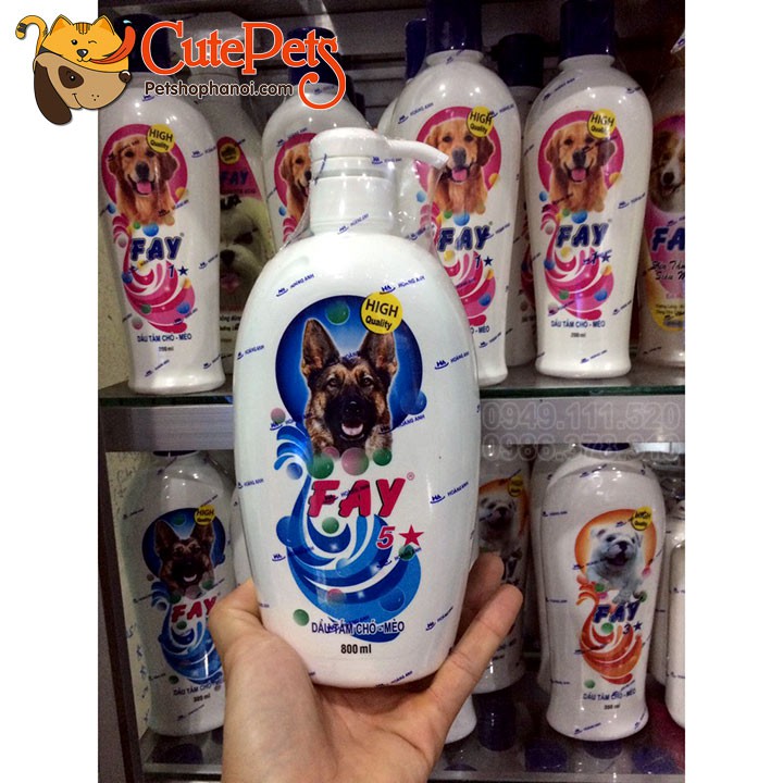 Sữa tắm Fay 5 Sao 800ml Dành cho chó mèo - CutePets Phụ kiện thú cưng Pet shop Hà Nội