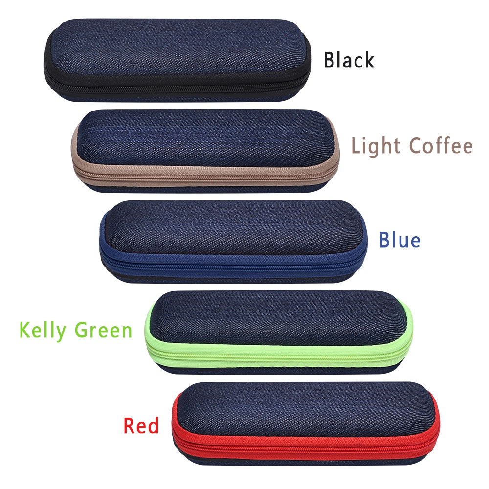 Hộp Đựng Bảo Vệ Mắt Kính Bằng Vải Denim Nhiều Màu Thời Trang