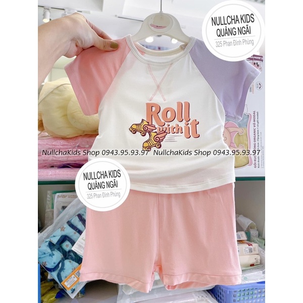 [Chang]Bộ cộc tay cổ tròn cho bé.