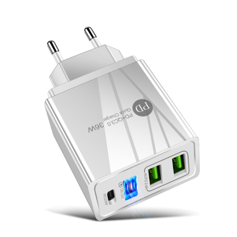 Cục Sạc Nhanh 36W 4 Cổng Type C Cổng Kép Cho Hầu Hết Các Thiết Bị Điện Thoại