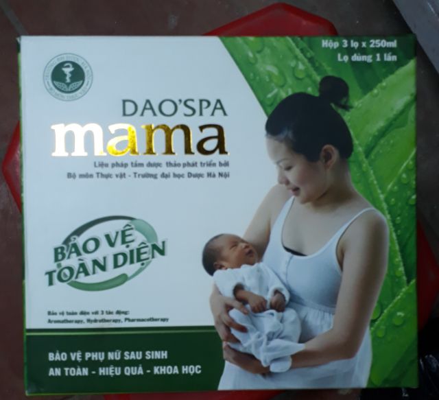 Nước xông tắm Dao Spa Mama cho phụ nữ sau sinh, date mới nhất(Hộp 3 lọ), 1 lọ giá 95k