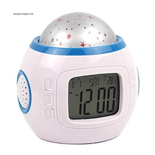 Đồng hồ báo thức có đèn LED phát nhạc cho bé