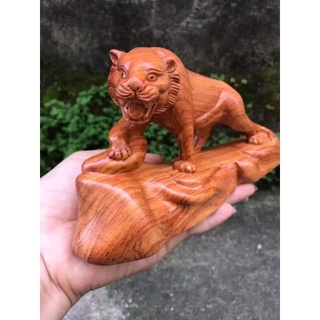 Tượng con hổ gỗ hương 20cm