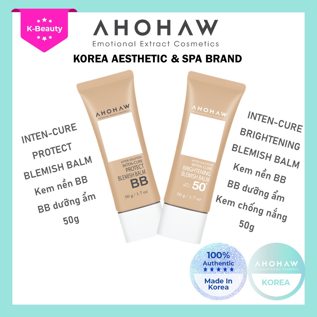 Kem BB cream AHOHAW che khuyết điểm làm sáng da/bảo vệ da SPF 50+/PA+++ tuỳ chọn 2 loại