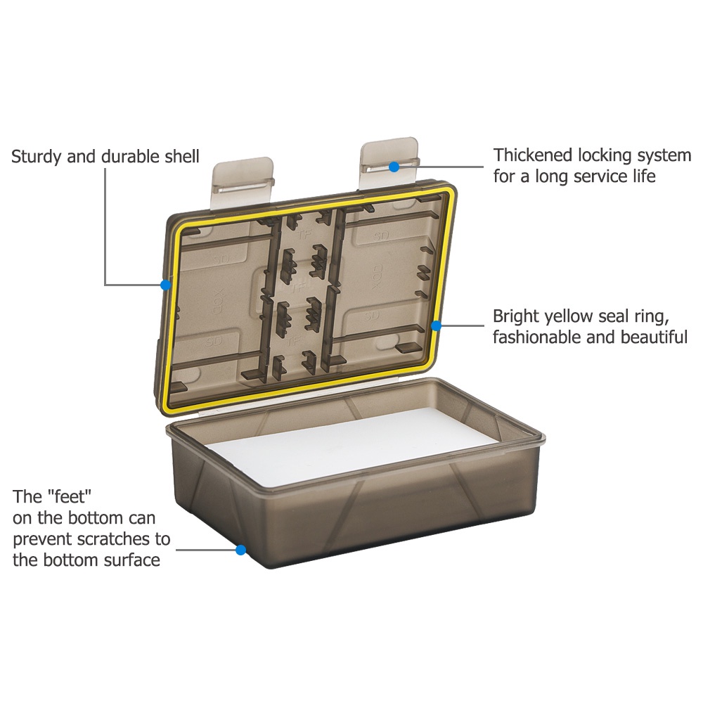 Kiwifotos Hộp Đựng Pin Máy Ảnh & Hộp Đựng Thẻ Nhớ SD XQD Micro SD Cho Pin Sony NP-FW50 NP-FZ100 NP-W126S NP-T125 NP-W235 LP-E6 LP-E6N LP-E8 LP-E17 EN-EL14A EN-EL15 BLN-1 DMW-BLF19 DMW-BLG10 DMW-BLC12